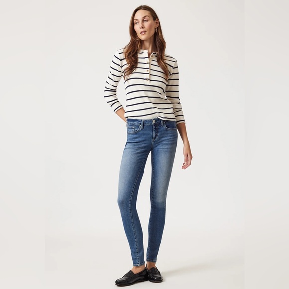 Mavi Denim - Mavi Alexa Slim Mid Rise Blue Skinny Jeans Size 28W 32L Cotton Stretch